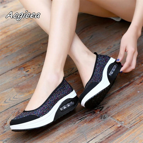 2019 Summer new Women's thick-soled shoes shake fashion casual Shake shoes thick bottom sponge cake single cushion shoes s012