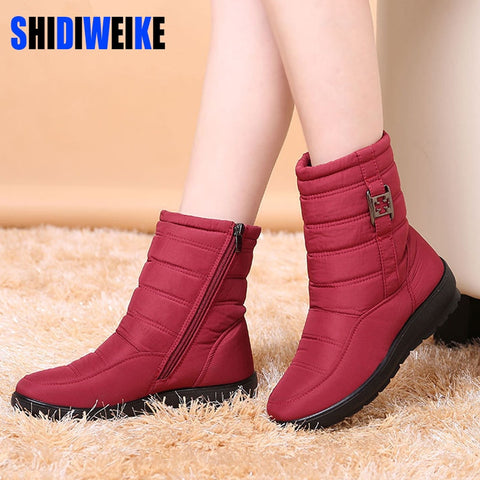 Snow Boots 2019 Brand Women Winter Boots Mother Shoes Antiskid Waterproof Flexible Women Fashion Casual Boots Plus Size