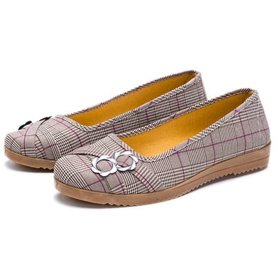 Marlisasa Women Fashion High Quality Light Weight Plus Size Flat Shoes Lady Casual Grey Comfortable Shoes Breathable Shoes F2038
