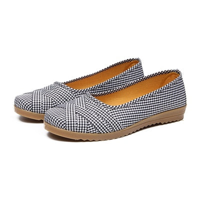 Marlisasa Women Fashion High Quality Light Weight Plus Size Flat Shoes Lady Casual Grey Comfortable Shoes Breathable Shoes F2038