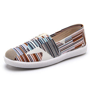 Autumn Women Loafers Shoes Espadrille Graffiti Comfort Flat Platform Creepers Shoes Slip On Shoes Women Footwear Ladies Shoes