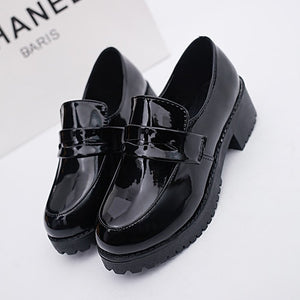 Women girl Uniform Shoes Uwabaki Japanese JK Round Toe Women Girls School Students Lolita Black Brown Cosplay Shoes Rubber Sole