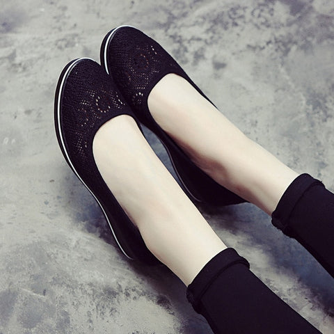 2019 New Canvas nurse shoes Solid Women Platform Casual Shoes Women Flat Bottom feminino Women shoes Size 34-41