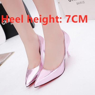 Marlisasa Vrouwen Pompen Women Fashion Comfortable Multi Color High Quality High Heel Shoes Lady Pointed Toe Spring Shoes F2428