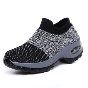 New Fashion Women Sneakers Mesh Breathable Shoes for Woman Comfortable Non-slip Female Shoes Air Cushion Sole Casual Women Shoes