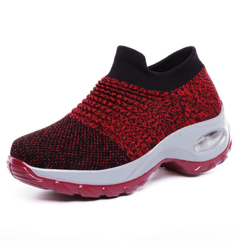 New Fashion Women Sneakers Mesh Breathable Shoes for Woman Comfortable Non-slip Female Shoes Air Cushion Sole Casual Women Shoes