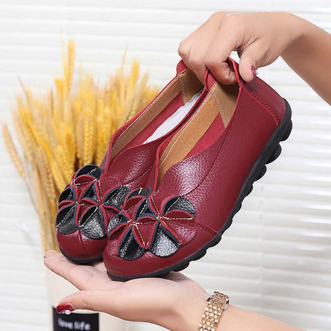 Shoes Woman Flats Slip On Women Loafers Soft Moccasins With Genuine Leather Shoes Women Plus Size Flat Shoes Female Causal Shoes