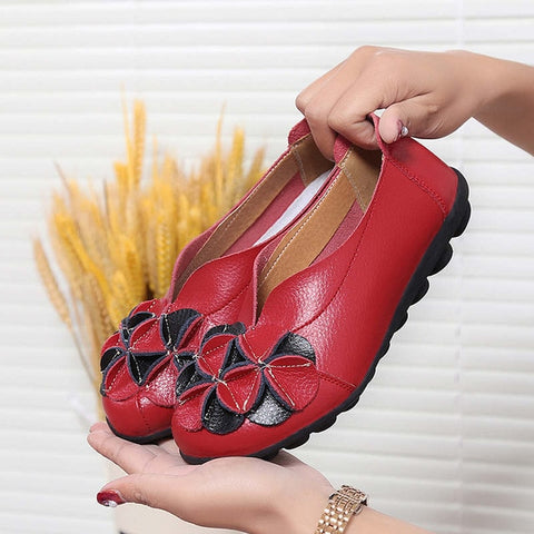 Shoes Woman Flats Slip On Women Loafers Soft Moccasins With Genuine Leather Shoes Women Plus Size Flat Shoes Female Causal Shoes