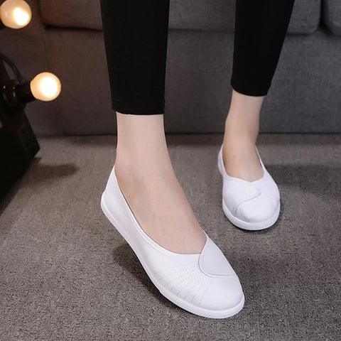 2019 New Canvas nurse shoes Solid Women Platform Casual Shoes Women Flat Bottom feminino Women shoes Size 34-41