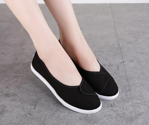 2019 New Canvas nurse shoes Solid Women Platform Casual Shoes Women Flat Bottom feminino Women shoes Size 34-41