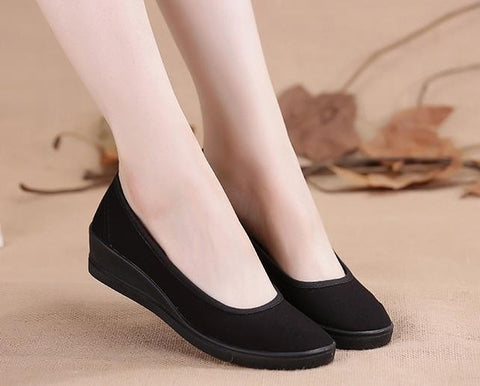 2019 New Canvas nurse shoes Solid Women Platform Casual Shoes Women Flat Bottom feminino Women shoes Size 34-41