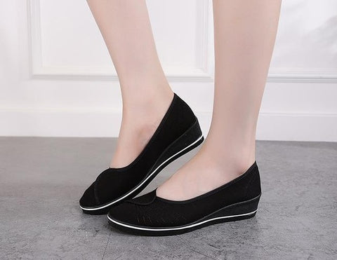 2019 New Canvas nurse shoes Solid Women Platform Casual Shoes Women Flat Bottom feminino Women shoes Size 34-41