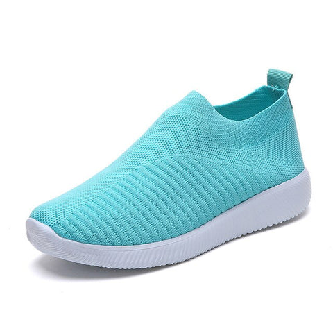 Solid flats shoes women sneakers 2019 new comfortable flat with women shoes sneakers flats slip-on breathable mesh shoes woman