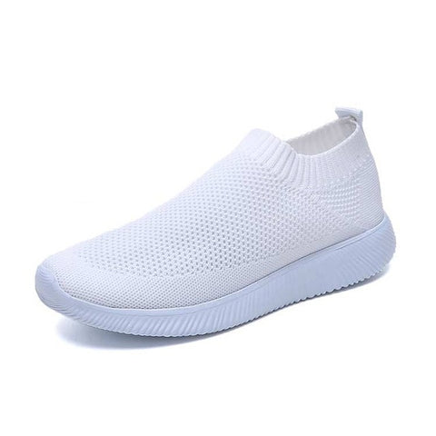 Solid flats shoes women sneakers 2019 new comfortable flat with women shoes sneakers flats slip-on breathable mesh shoes woman