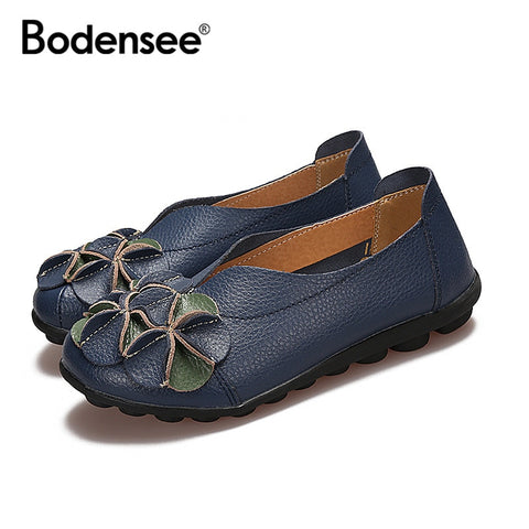 Shoes Woman Flats Slip On Women Loafers Soft Moccasins With Genuine Leather Shoes Women Plus Size Flat Shoes Female Causal Shoes