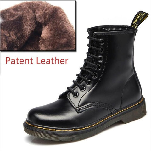 Women Boots Genuine Leather Shoes Women Ankle Boots 2019 Autumn Winter Botas Mujer Booties Punk Plus Size 35-46 Riding Boots