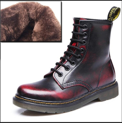 Women Boots Genuine Leather Shoes Women Ankle Boots 2019 Autumn Winter Botas Mujer Booties Punk Plus Size 35-46 Riding Boots