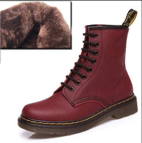 Women Boots Genuine Leather Shoes Women Ankle Boots 2019 Autumn Winter Botas Mujer Booties Punk Plus Size 35-46 Riding Boots