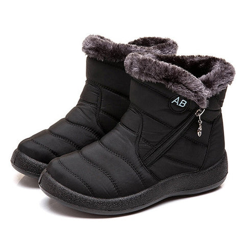 Women Snow Boots Warm Fur Ankle Boots Female Winter Boots Women Winter Shoes Ladies Plus Size Booties Comfort Drop Shipping