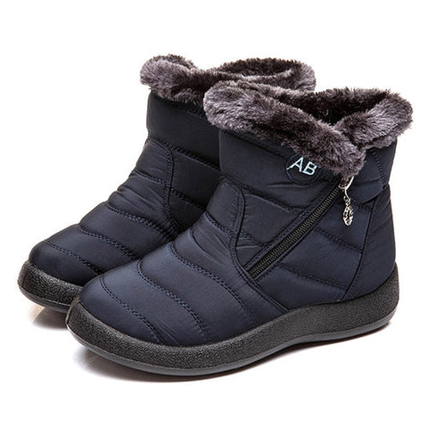 Women Snow Boots Warm Fur Ankle Boots Female Winter Boots Women Winter Shoes Ladies Plus Size Booties Comfort Drop Shipping