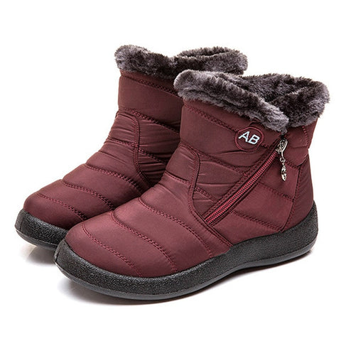 Women Snow Boots Warm Fur Ankle Boots Female Winter Boots Women Winter Shoes Ladies Plus Size Booties Comfort Drop Shipping