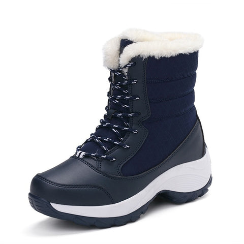 STS BRAND Women Boots Waterproof Winter Shoes Female Snow Boots Platform Mujer Botas Ankle Winter Boot With Thick Fur Girl Boot