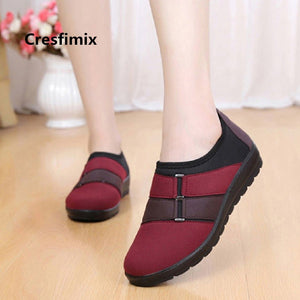 Cresfimix zapatos de mujer women casual spring summer slip on loafers lady cute comfortable soft flat shoes leisure shoes a2386