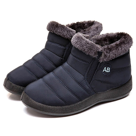 Women Snow Boots Warm Fur Ankle Boots Female Winter Boots Women Winter Shoes Ladies Plus Size Booties Comfort Drop Shipping