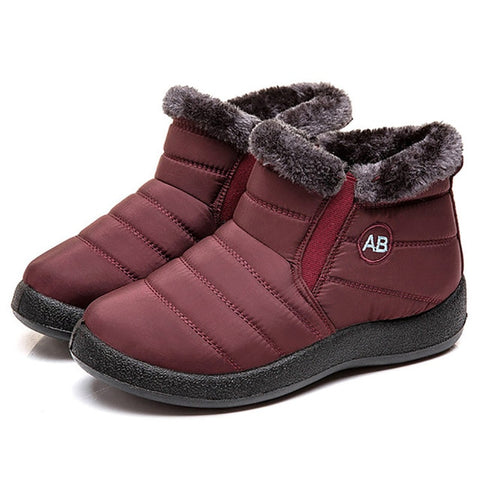 Women Snow Boots Warm Fur Ankle Boots Female Winter Boots Women Winter Shoes Ladies Plus Size Booties Comfort Drop Shipping