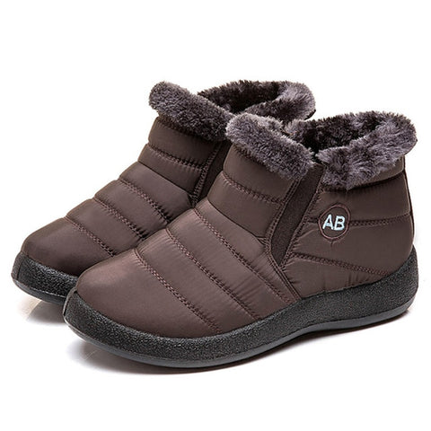 Women Snow Boots Warm Fur Ankle Boots Female Winter Boots Women Winter Shoes Ladies Plus Size Booties Comfort Drop Shipping