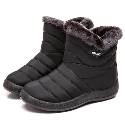 Women Snow Boots Warm Fur Ankle Boots Female Winter Boots Women Winter Shoes Ladies Plus Size Booties Comfort Drop Shipping