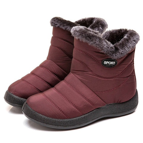 Women Snow Boots Warm Fur Ankle Boots Female Winter Boots Women Winter Shoes Ladies Plus Size Booties Comfort Drop Shipping