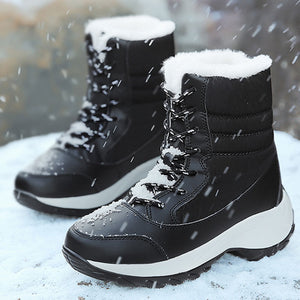 Women snow boots 2019 new waterproof winter boots women shoes solid casual shoes woman keep warm plush winter shoes women boots