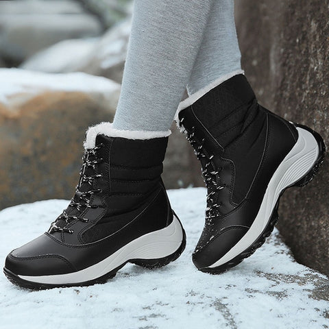 Women snow boots 2019 new waterproof winter boots women shoes solid casual shoes woman keep warm plush winter shoes women boots