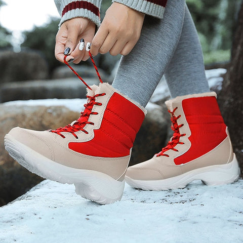 Women snow boots 2019 new waterproof winter boots women shoes solid casual shoes woman keep warm plush winter shoes women boots