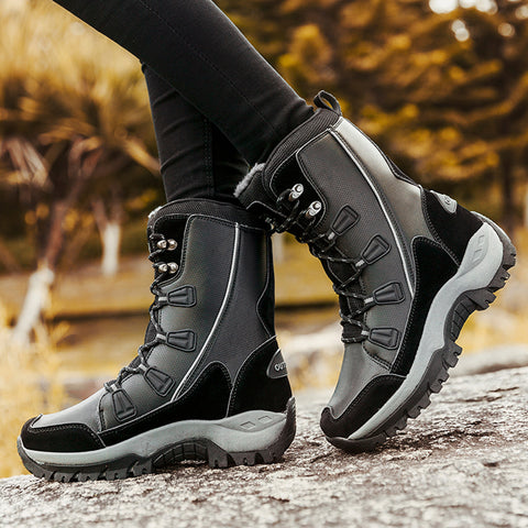 UPUPER Snow Boots Woman Winter Boots 2019 Comfort Warm Women's Winter Shoes Heels Platform Boots With Fur New Botas Mujer