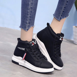 Winter Boots Women Ankle Boots Warm Winter Woman Shoes Sneakers flats Lace Up Short Plush Ladies Shoes Women Short Snow Boots