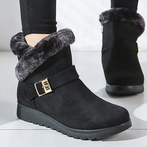 2019 Fashion Women Boots Thick Fur Winter Boots Classic Snow Ankle Boots For Women Winter Shoes Suede Warm Fur Plush Women Shoes