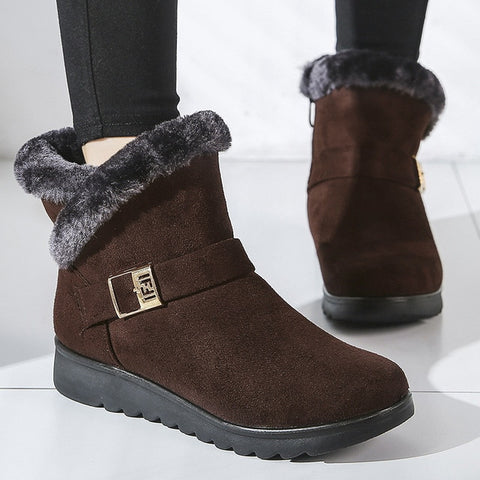 2019 Fashion Women Boots Thick Fur Winter Boots Classic Snow Ankle Boots For Women Winter Shoes Suede Warm Fur Plush Women Shoes