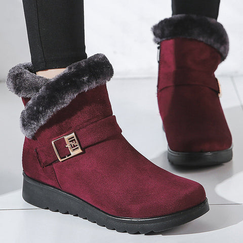 2019 Fashion Women Boots Thick Fur Winter Boots Classic Snow Ankle Boots For Women Winter Shoes Suede Warm Fur Plush Women Shoes