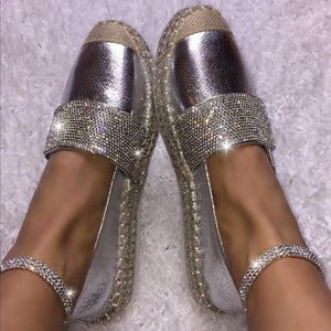 womens shoes autumn flat casual shoes crystal Single shoes chaussure  zapatos mujer w08  designer  women luxury 2019