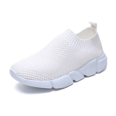 Rimocy plus size breathable air mesh sneakers women 2020 spring summer slip on platform knitting flats soft walking shoes woman