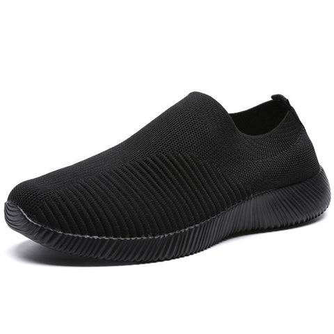 Rimocy plus size breathable air mesh sneakers women 2020 spring summer slip on platform knitting flats soft walking shoes woman