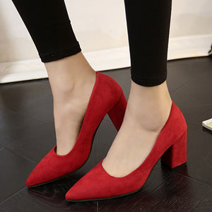 autumn Female sandals pointed lady sexy high heels black with thick with wild single women shoes Sandalias