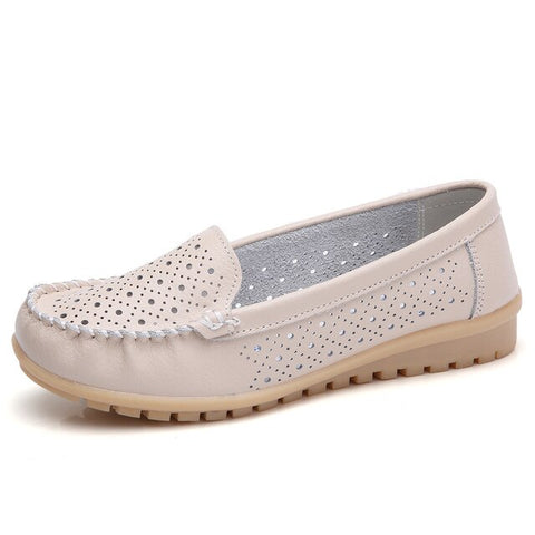 Ariari 2019 Spring women flats genuine leather woman casual shoes slip-on women's Loafers ballet flats soft women boat shoes