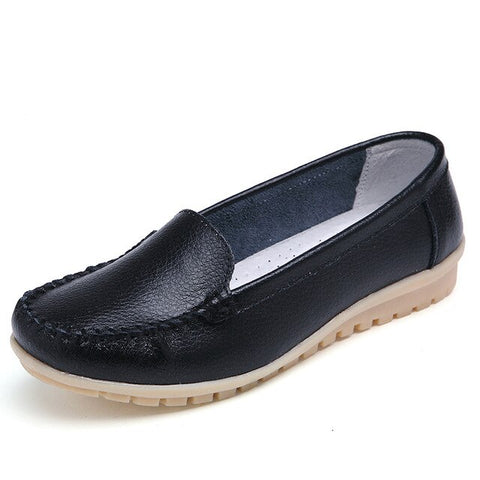 Ariari 2019 Spring women flats genuine leather woman casual shoes slip-on women's Loafers ballet flats soft women boat shoes