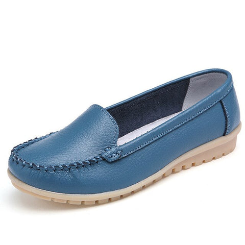 Ariari 2019 Spring women flats genuine leather woman casual shoes slip-on women's Loafers ballet flats soft women boat shoes