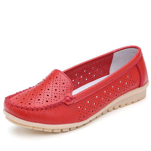 Ariari 2019 Spring women flats genuine leather woman casual shoes slip-on women's Loafers ballet flats soft women boat shoes