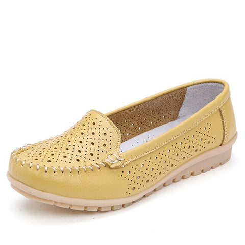Ariari 2019 Spring women flats genuine leather woman casual shoes slip-on women's Loafers ballet flats soft women boat shoes