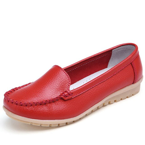 Ariari 2019 Spring women flats genuine leather woman casual shoes slip-on women's Loafers ballet flats soft women boat shoes